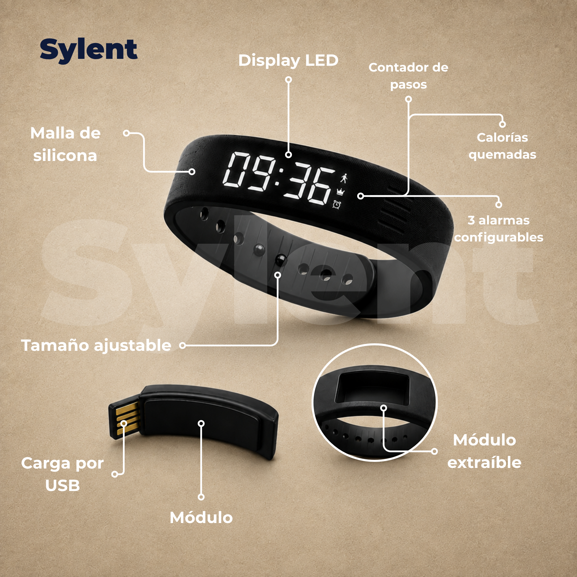 Pulsera alarma vibradora